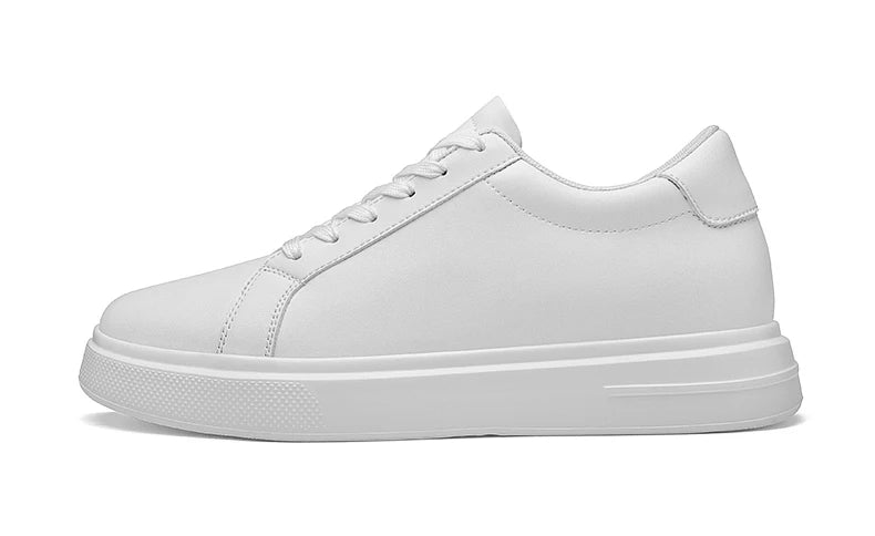 New  Men's Sneakers Elevator Shoes Heightening Height Increase Insole 6-10CM High Heels Shoes Leather Sport Shoes Men Shoes