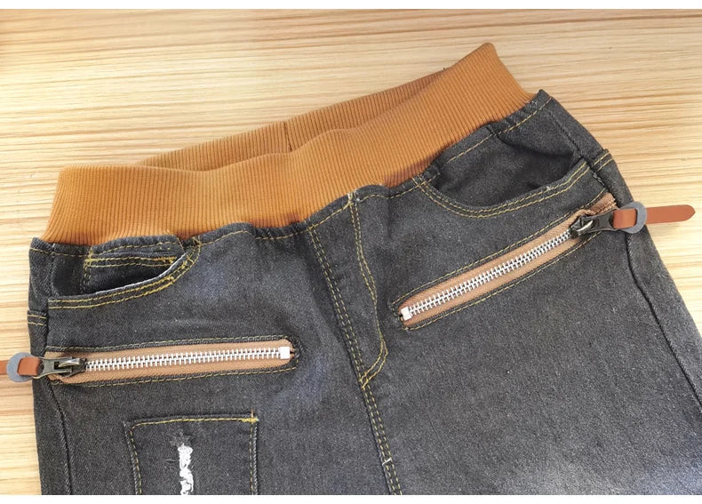 IENENS Kids Boys Jeans Classic Cowboy Pants Children Denim Clothing Bottoms Baby Boy Casual Trousers 4 5 6 7 8 9 10 11 Years