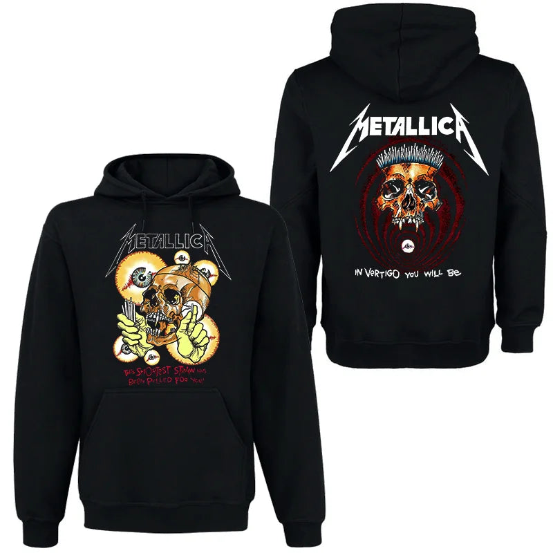 METALLICA Band Rock Dark Wind Hoodie Men's Street Hip Hop Top Comfortable Hooded Sweater Fall_Winter Personality Men's Clothing