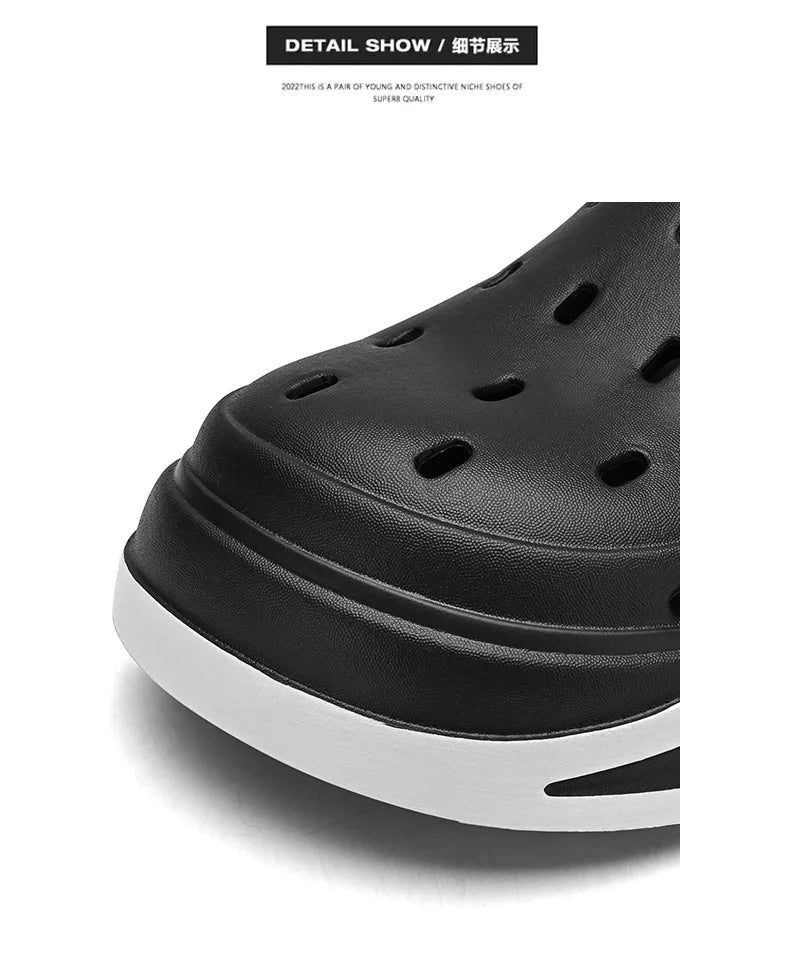 Summer Men Sandals Light EVA Men's Casual Shoes Platform Hole Shoes Clogs Men Home Garden Outdoor Male Beach Slippers Big Size
