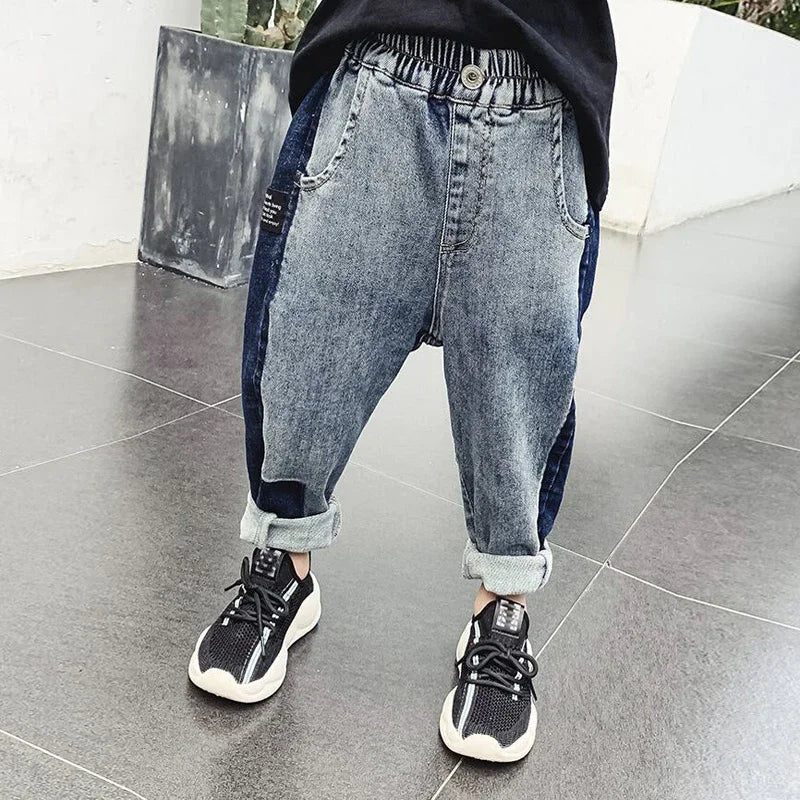 IENENS 5-13Y Kids Boys Clothes Skinny Jeans Classic Pants Children Denim Clothing Long Bottoms Baby Boy Casual Trousers