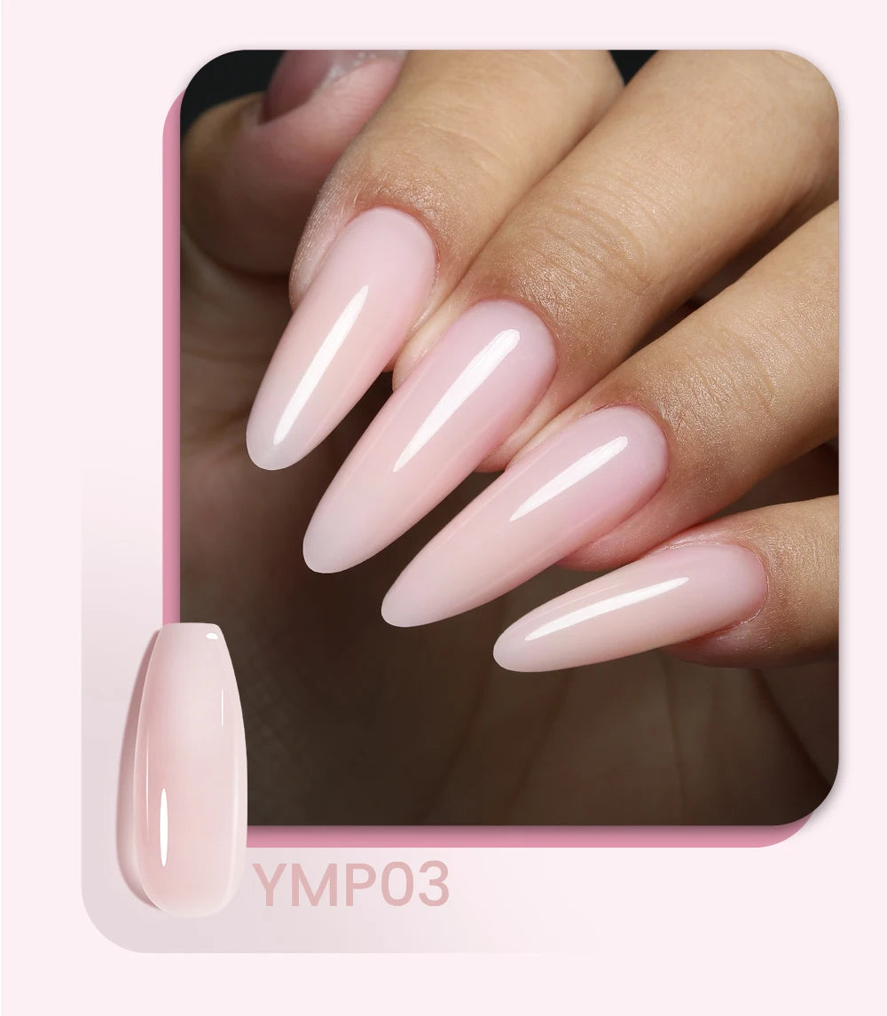 YOKEFELLOW 15g Jelly Extension Gel Nail Polish Nude Pink Clear Building Construct Extend Gel Soak Off UV LED Acrylic Gel Varnish