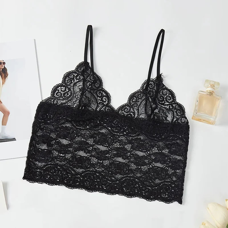 Women's 2 Piece Sexy Lace Pajama Set See-through Bralette Cami Top And Shorts Breathable Sleepwear Plus Size Summer Lingerie