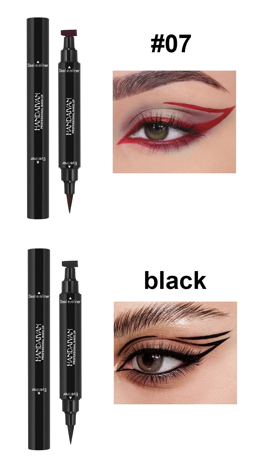 Long Lasting Triangle Liquid Eyeliner Stamp Waterproof Quick Dry No Smudging Eye Cosmetics Tool for Professional Makeup