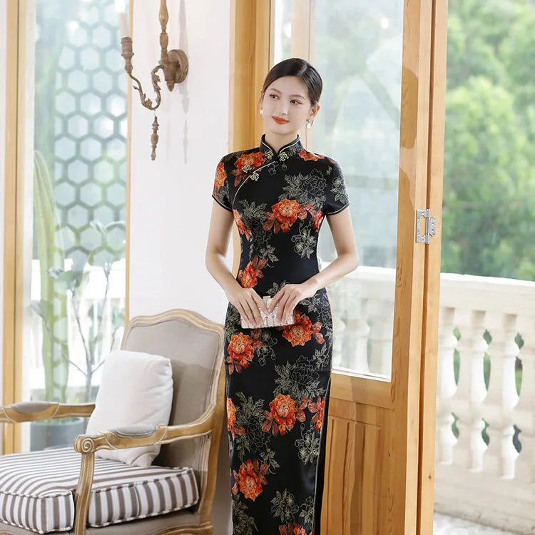 Fashion Clothes Party Vintage Casual Summer Elegant Traditional Chinese Clothing Cheongsams Chinese Dress Qipao Ethnic Style