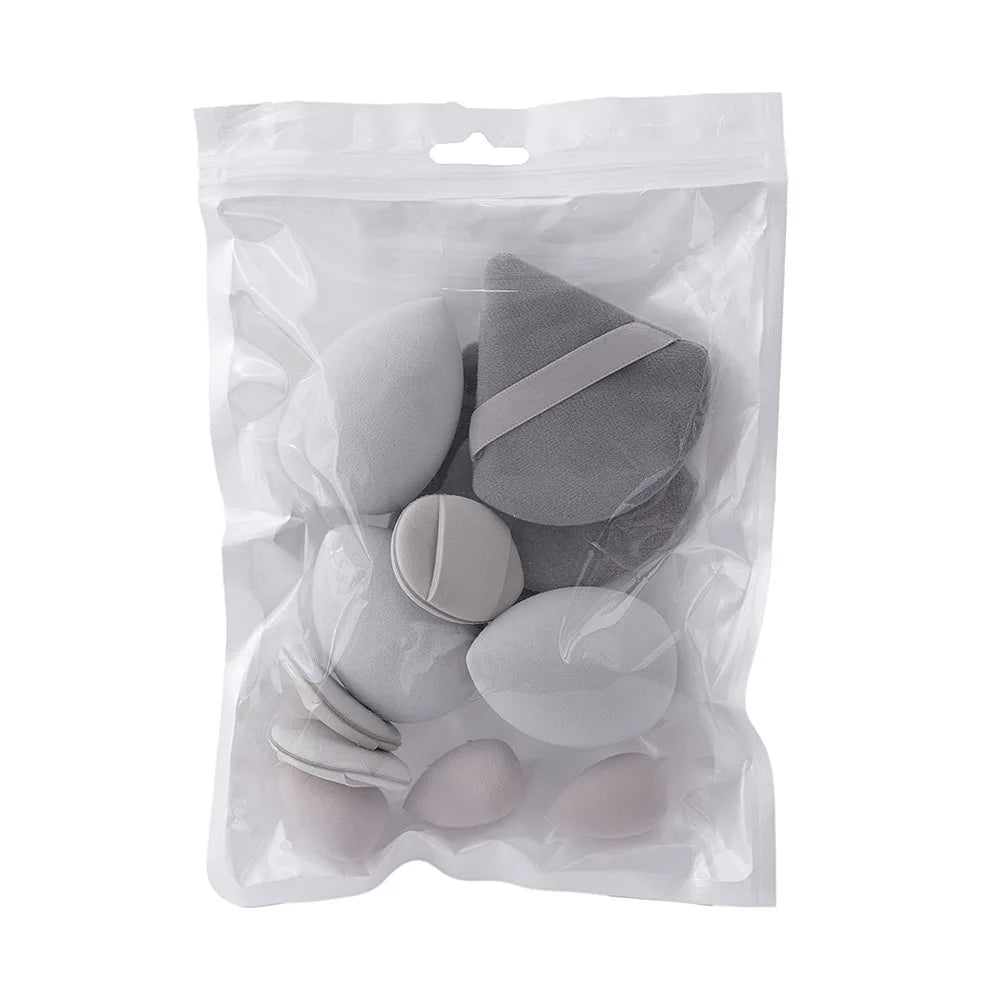 12Pcs Soft All-Purpose Makeup Sponge Set 4Types Beauty Tools Cosmetic Puff Dry Wet Dual Use Foundation Sponges Powder Puff