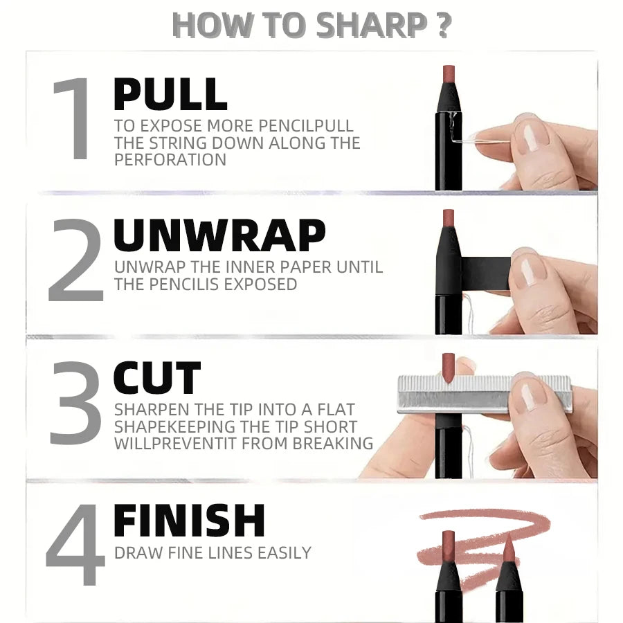 2PCS Sexy Red Lip Liner Pen and Matte Lip Glaze Set Liquid Lipstick Korean Makeup Gifts Lip Gloss High Pigment Lip Tint Cosmetic