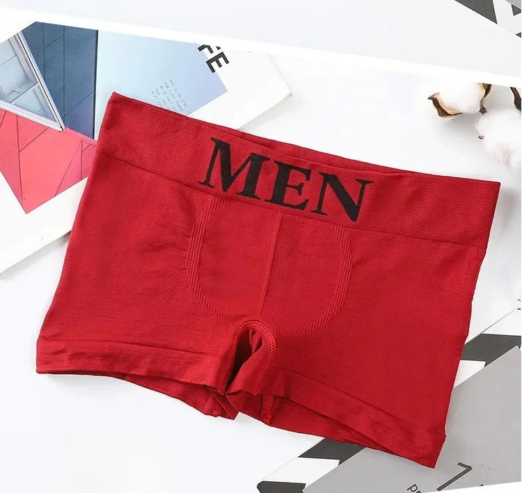 3Pcs/Lot Men's Panties Underwear Boxers Breathable Man Boxer Solid Underpants Comfortable Male Brand Shorts Black Blue Underwear