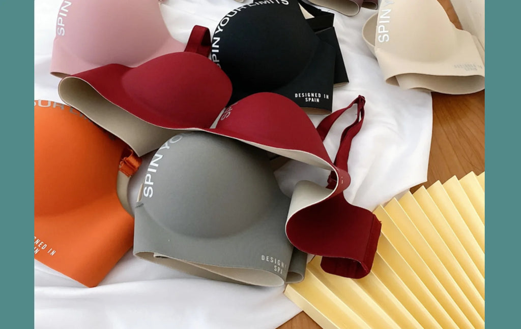 Women Print Seamless Bra Sexy Lingerie Floral Push Up Bras One-Piece Underwear 2024