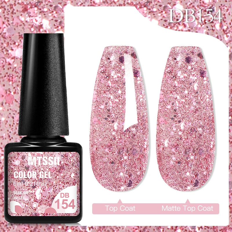 Mtssii 6ML Chocolate Color Gel Nail Polish Brown Semi Permanent UV Gel Autumn Winter Popular Soak Off Nail Art Gel Varnishes