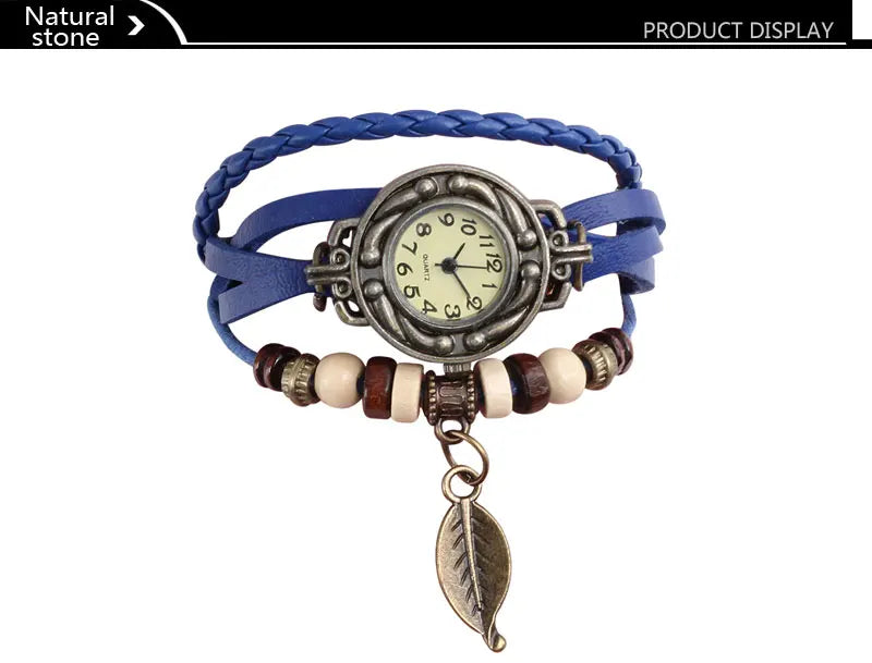 High Quality Women Genuine Leather Vintage Quartz Dress Watch Bracelet Wristwatches Watch Women Luxury Watch