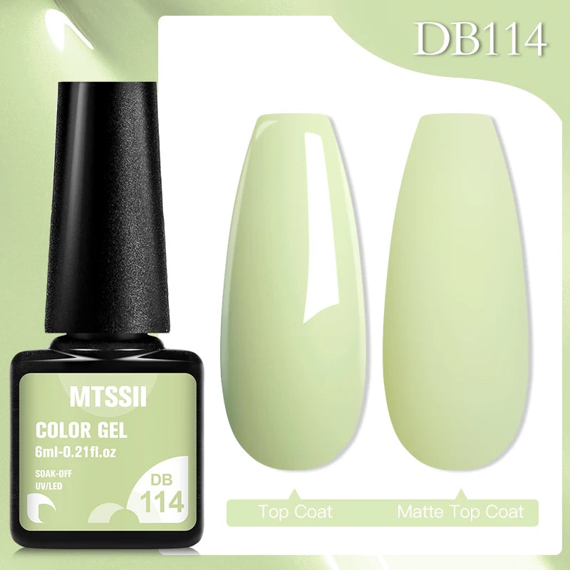 Mtssii 6ML Chocolate Color Gel Nail Polish Brown Semi Permanent UV Gel Autumn Winter Popular Soak Off Nail Art Gel Varnishes