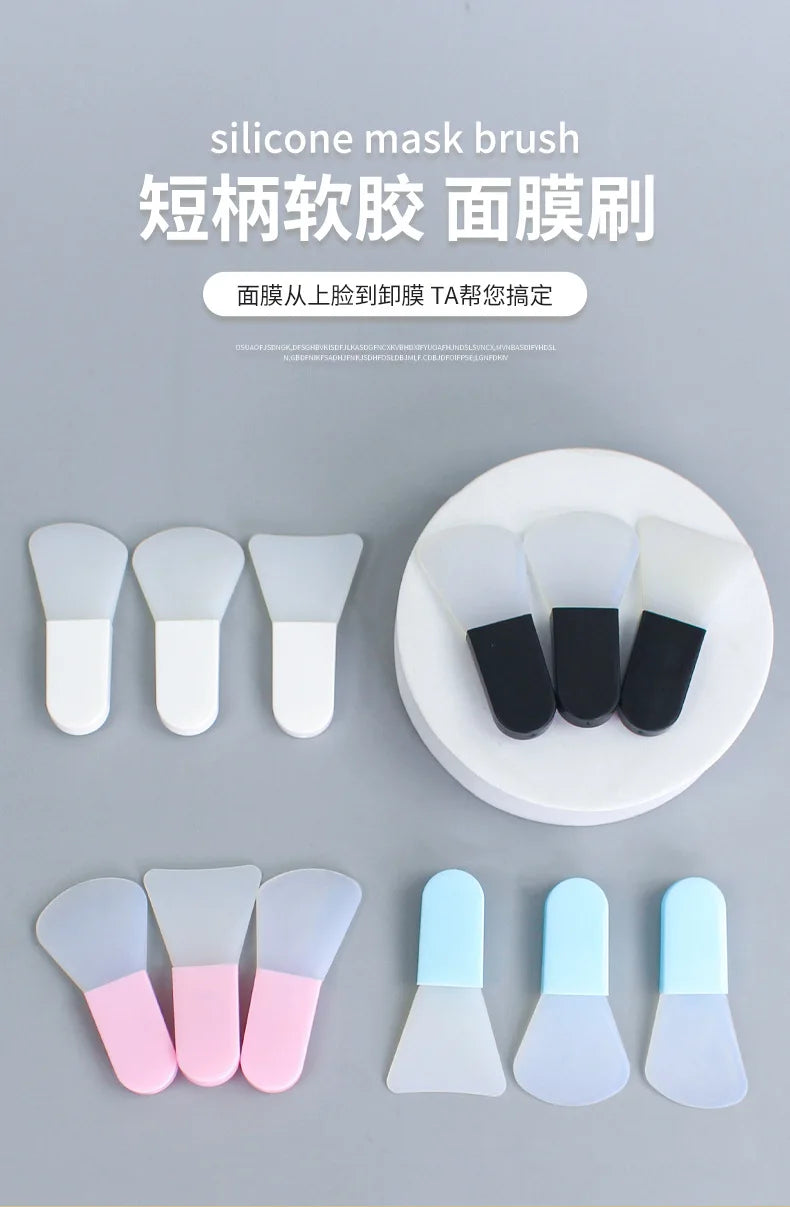 Mask Applicator Brush Soft Silicone Brush, Mini Makeup Spatula Facial Beauty Tool Set, Facial Mud, Makeup Mask Brush