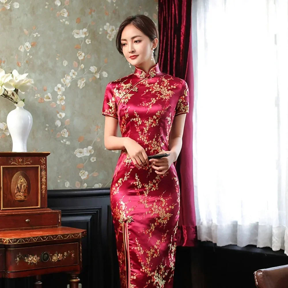Fashion Clothes Party Vintage Casual Summer Elegant Traditional Chinese Clothing Cheongsams Chinese Dress Qipao Ethnic Style