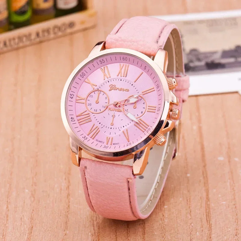 Womens Watches Brand Sport Style Fashion Ladies Watch Leather Watch Men Girls Female Quartz Wristwatches Montre Femme