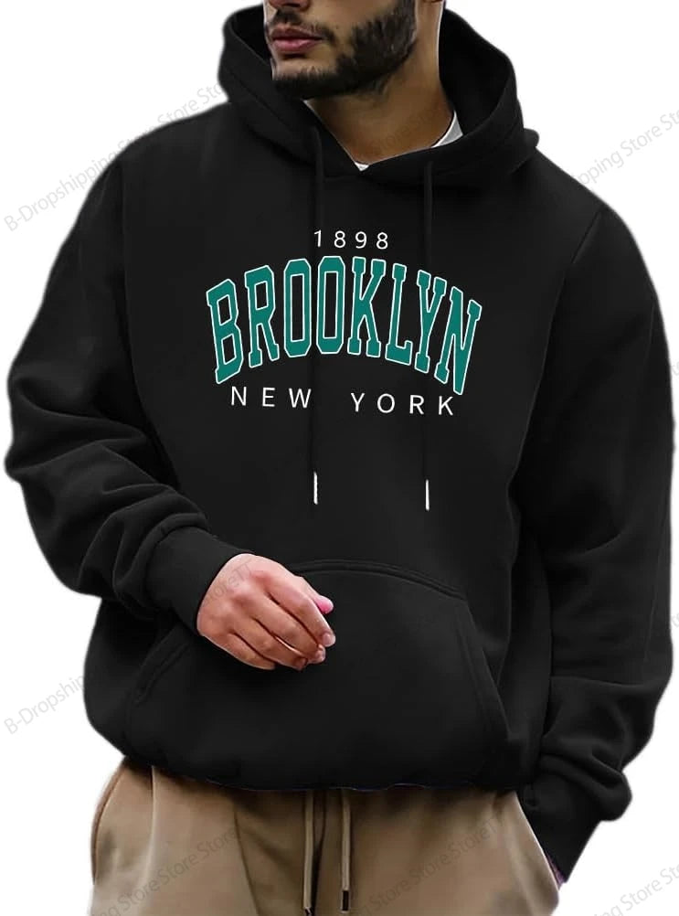 1898 Brooklyn New York Letter 3d Print Hoodie Men Women Fashion Harajuku Oversized Hoodies Sweatshirt Men Clothes Tracksuit Men