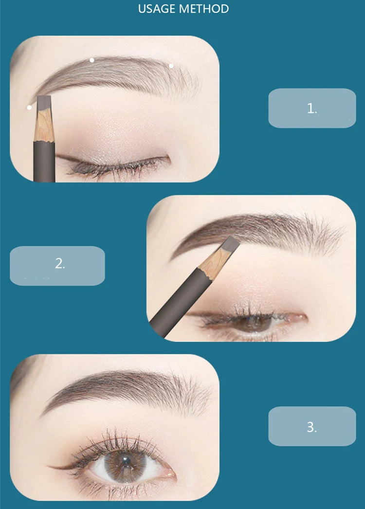 Eyebrows Chinese Makeup Product With Waterproof Eyebrow Pencil Brand Wood Hard Refill Professional Full Beauty Unusual Cosmetics