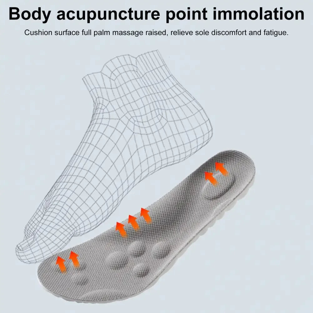 Memory Foam Insoles Cut to Fit Cloud Soles Breathable Inserts with Arch Support Shock-Absorbing Shoe Steppers for Sneakers