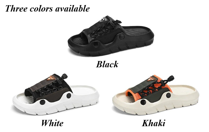 New Men's EVA Platform Massage Slippers Home Mute Anti-slip Slides Outdoor Beach Casual Sandal Shoes for Men Sandalias De Hombre