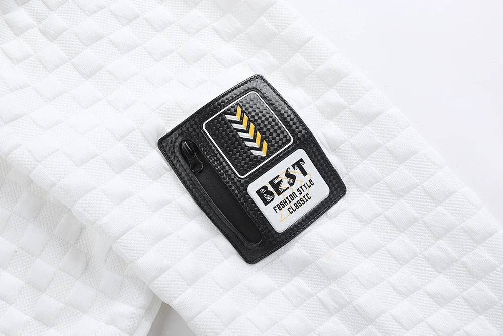 Men's Quarter Zip Sweatshirts Casual Fall Mock Neck White Loose Pullover Long Sleeve Solid Graphic Zip Up Sweatshirt