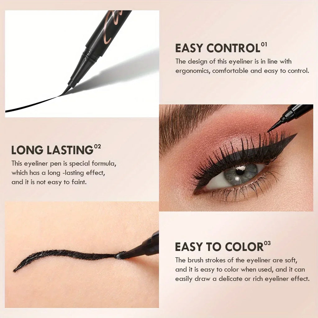 1 Pc Eyeliner Liquid Pen Waterproof Quick Drying Smooth Makeup Beauty Matte Eyeliner Stamp Eye Pencil