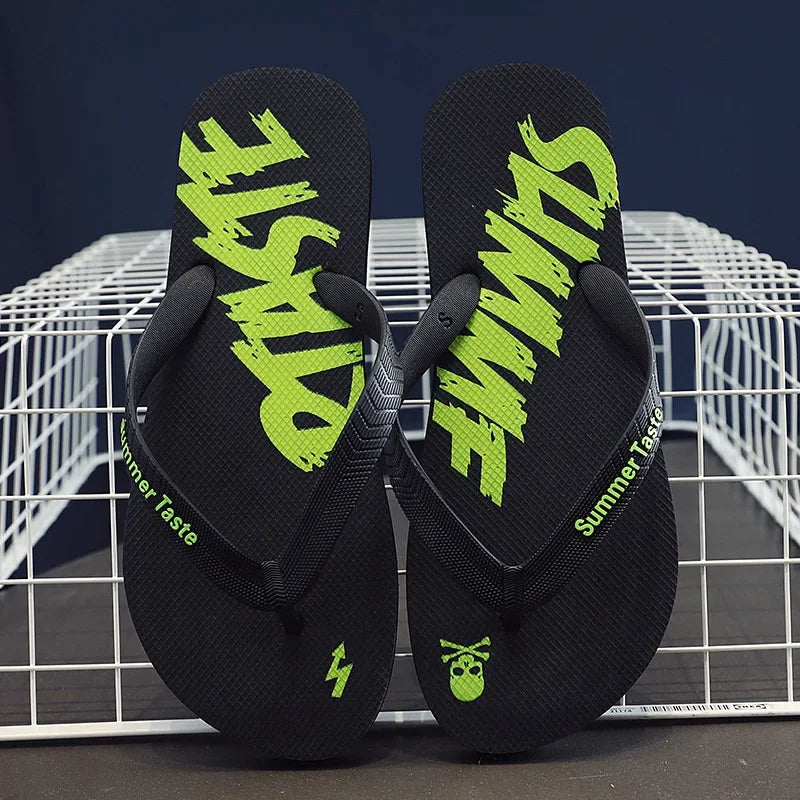 Flip-flops Men's Summer New Soft Sole Non-slip Flip-flops Youth Leisure Beach Sandals Sandalias De Fiesta Elegantes