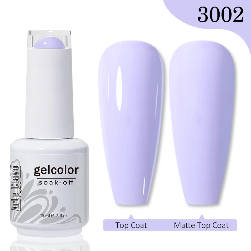 Arte Clavo 15ml Rose Red Pink Color Gel Nail Polish Autumn Winter Hot Sale Long Lasting Soak Off For Manicure Nail Art Gel