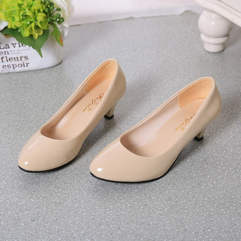 Women Pumps Nude Shallow Mouth Women Shoes New Fashion Office Work Wedding Party Shoes Ladies Low Heel Shoes Summer Heels Woeman