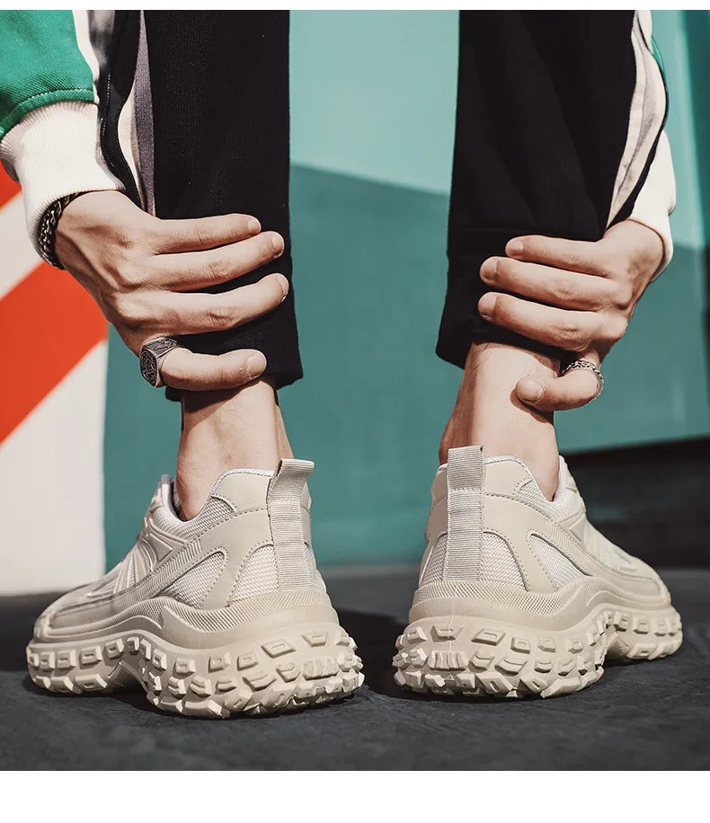 Breathable Casual Men's Sneaker Trendy Dad Comfortable Shoes for Man Sports Durable Thick-soled Sneakers Running Tenis Masculino