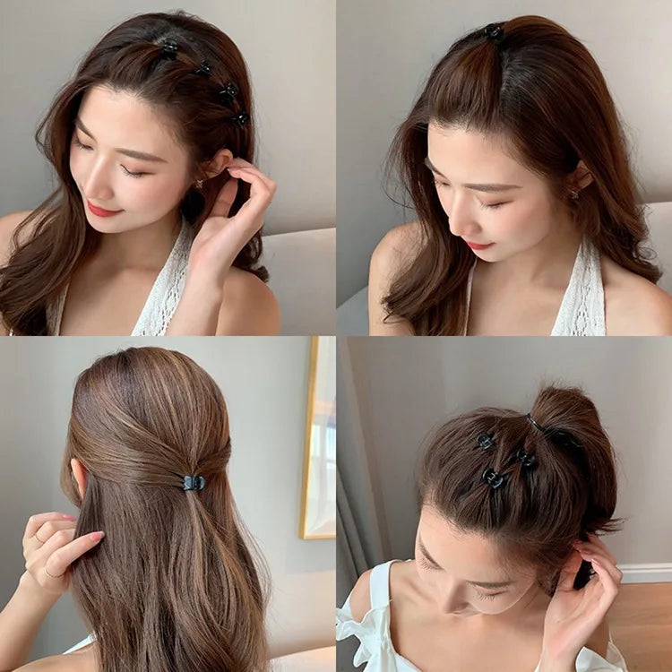 8/6Pcs Black Hair Claws Elegant Acrylic Hair Clip Hairpins Barrette Crab Claw Clip Headwear For Women Girls Hair Accessories