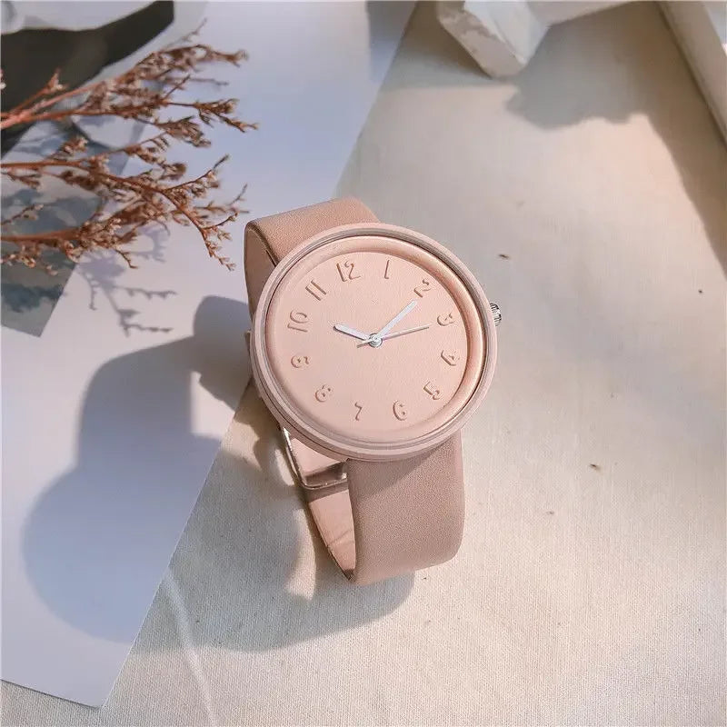 Fashion Simple Women Quartz Watch Ins Student Man and Women Style Round Leisure Vintage Wristbatch Relogio Feminino Reloj Mujer