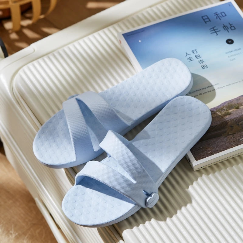 Travel portable slippers, travel non-slip lightweight soft sole folding slippers for men and women