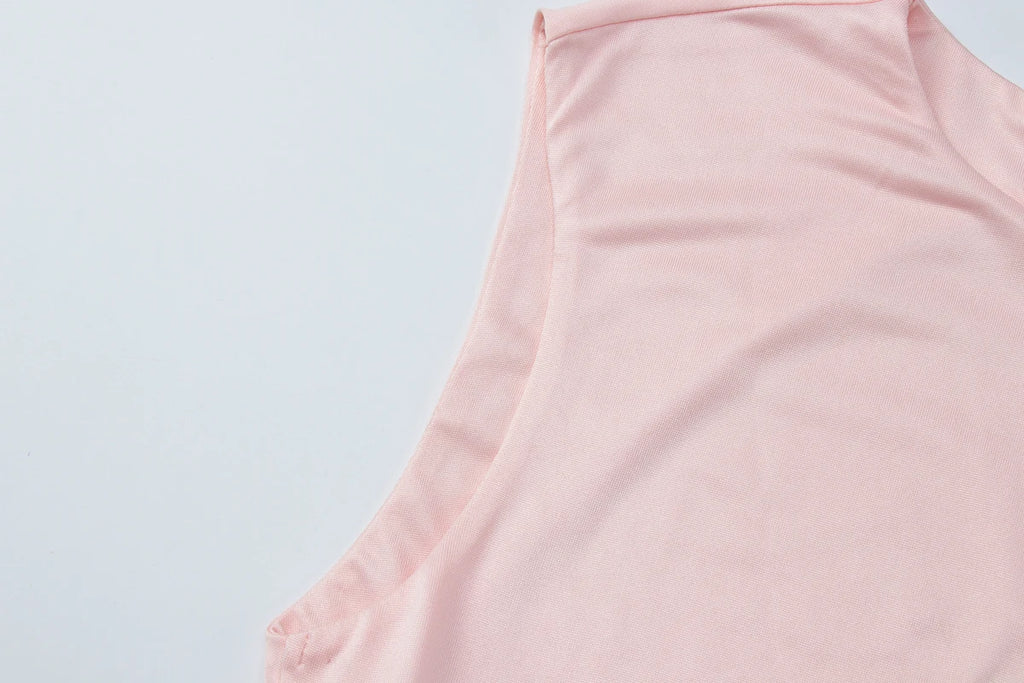 Dulzura O-Neck Sleeveless Backless Ruched Slim Ribbon Long Dress Women Solid Sexy Elegant Clothes Party Club Prom Summer Clothes