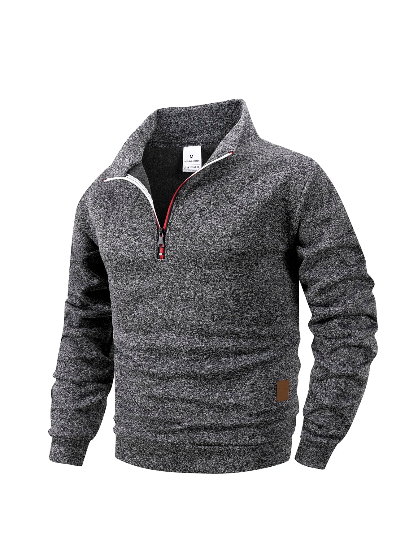 Men Sweatshirts Autumn Thicker Pullover Half Zipper Pullover Male Winter Solid Color Turtleneck Sweater Hoody Outdoor Sweatshirt