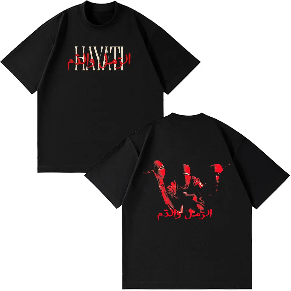 Rapper Niro OX7 Album T-shirt Men Women Clothes Hip Hop Fashion Pop Music T-shirts Male Casual Cotton Vintage T Shirt Streetwear