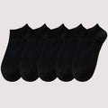 10pcs=5 Pairs Low Cut Mens Socks Solid Color Black White Grey Breathable Cotton Sports Socks Female Male Short Ankle Socks Women