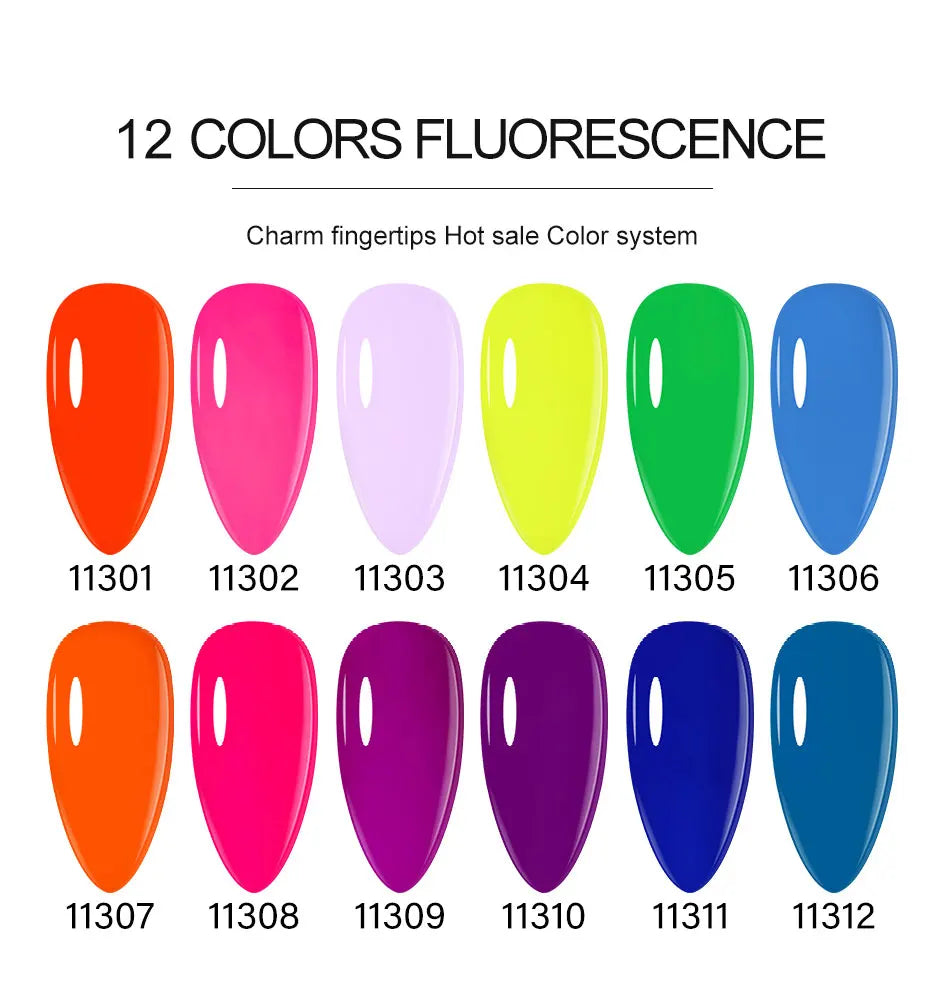 Clou Beaute 15ml Red Black White Green Neon Gel Nail Polish Base Top Coat Velvet Top 400 Colors Semi Permanent Gel Nail Varnish