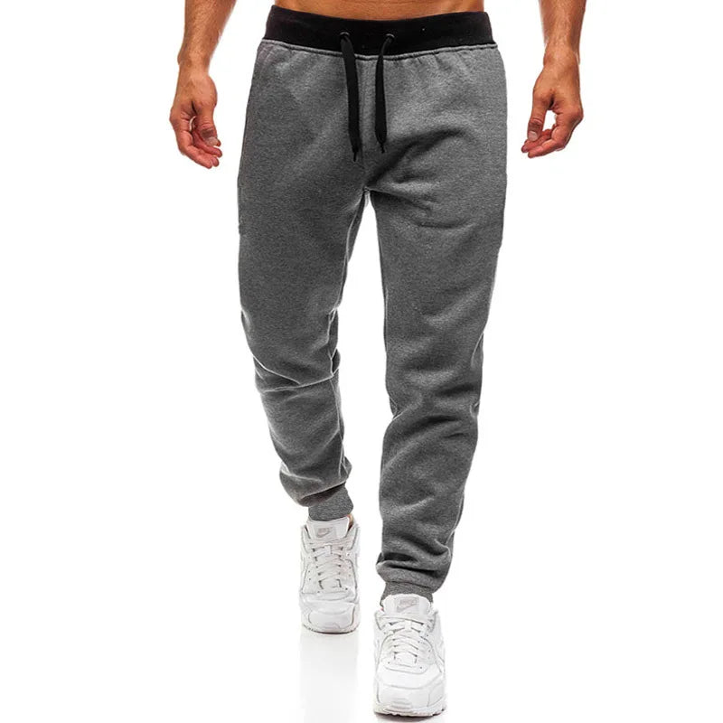 Men's Athletic Trainning Joggers Casual Loose Fit Sweatpants Male  Spring Fall Elastic Waist Drawstring Trousers