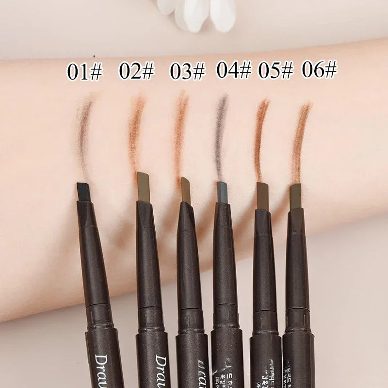 Extremely Fine Double-headed Waterproof Eyebrow Pencil - Durable and Long Lasting for Beginner Women's Makeup Eye Brow Pen