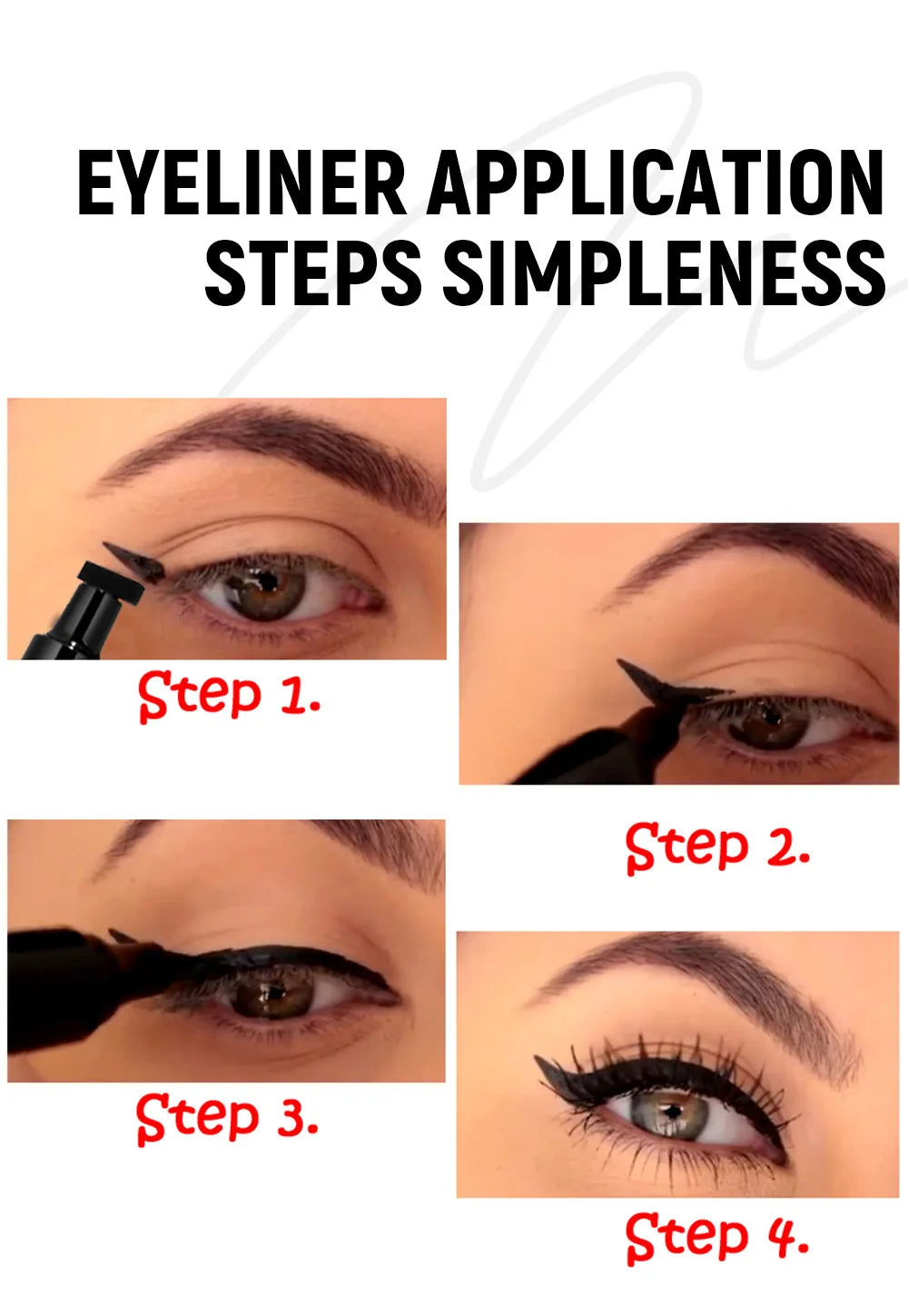 Long Lasting Triangle Liquid Eyeliner Stamp Waterproof Quick Dry No Smudging Eye Cosmetics Tool for Professional Makeup