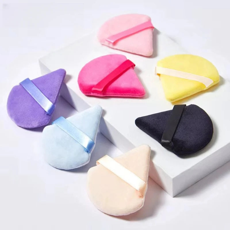 Triangle Powder Puff Soft Makeup Sponge for Face Make Up Eyes Contouring Shadow Cosmetic Washable Mini Velvet Foundation Puff