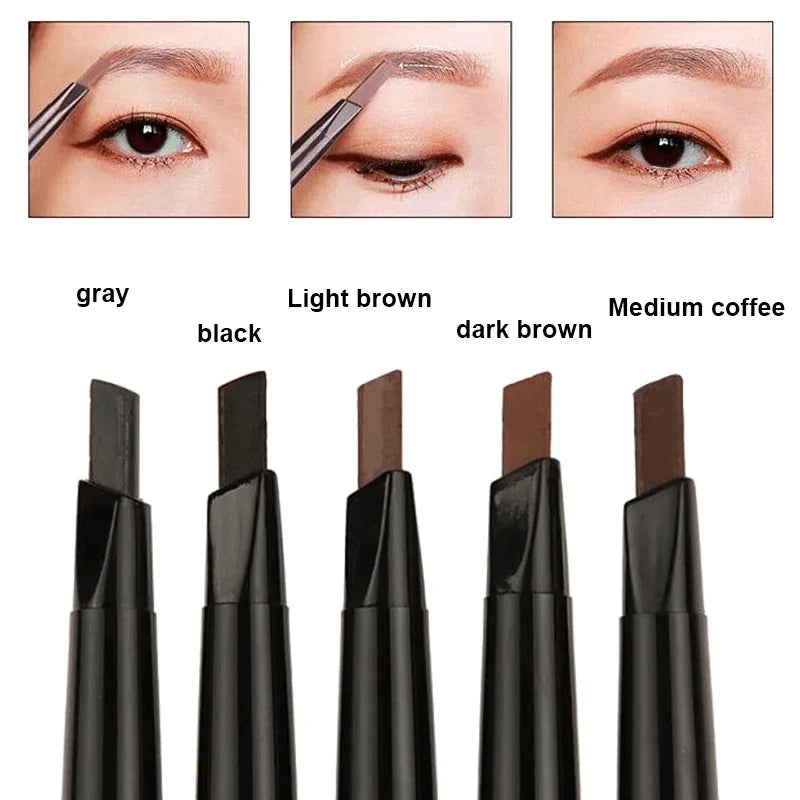 Extremely Fine Double-headed Waterproof Eyebrow Pencil - Durable and Long Lasting for Beginner Women's Makeup Eye Brow Pen