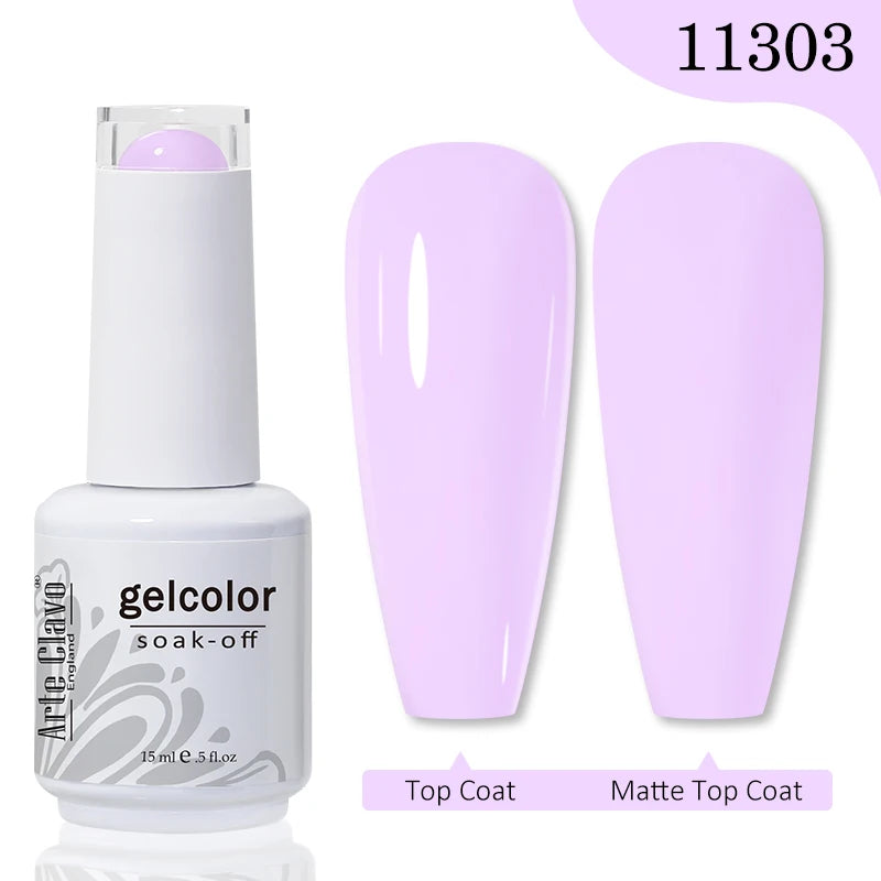 Arte Clavo 15ml Rose Red Pink Color Gel Nail Polish Autumn Winter Hot Sale Long Lasting Soak Off For Manicure Nail Art Gel