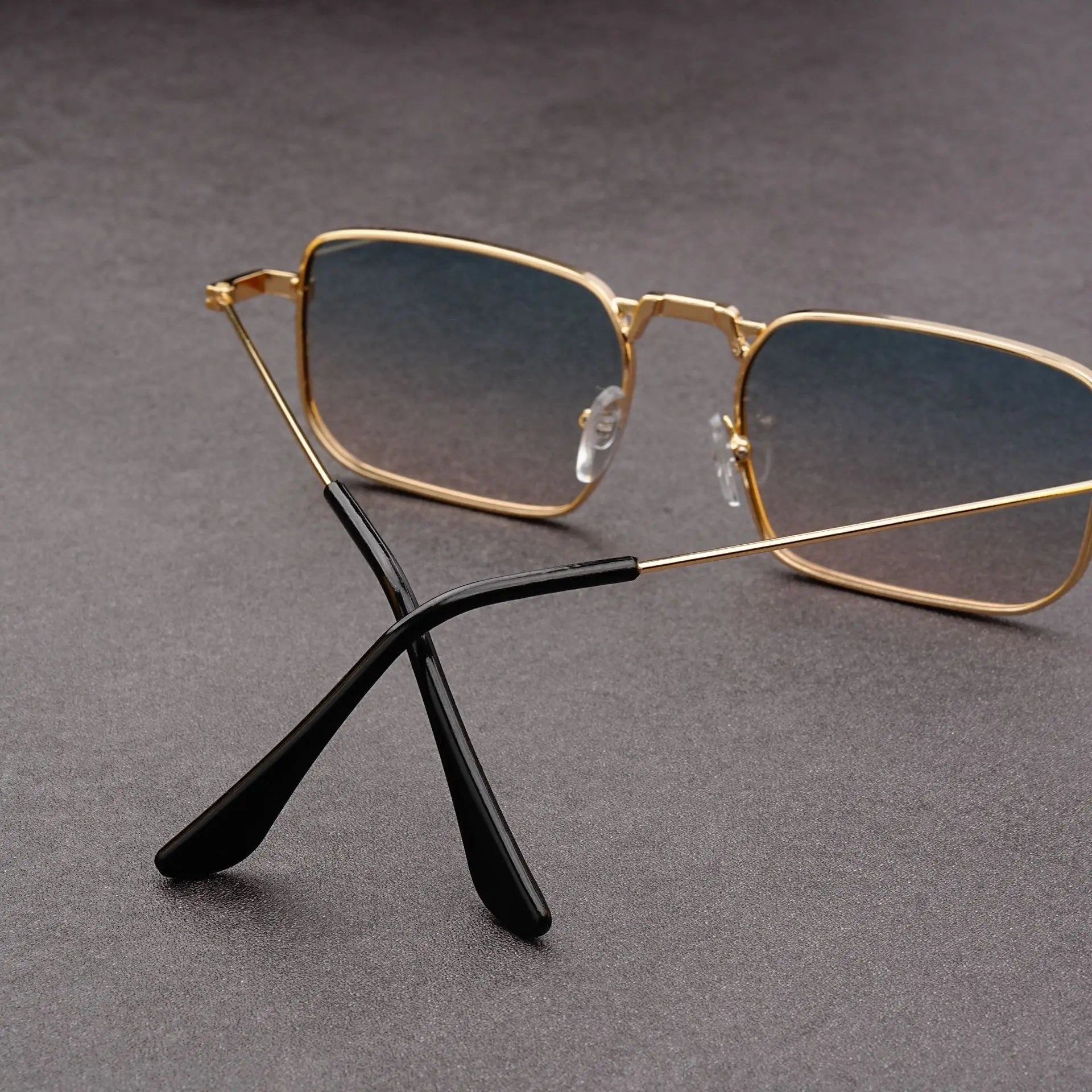 Fashion Rectangle Sunglasses Men Women Vintage Square Driving Sun Glasses Luxury Brand Metal Frame Eyewear Lentes De Sol Hombre