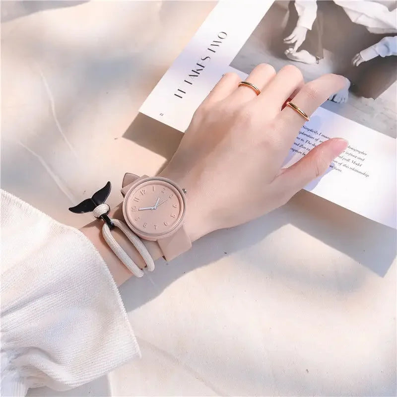 Fashion Simple Women Quartz Watch Ins Student Man and Women Style Round Leisure Vintage Wristbatch Relogio Feminino Reloj Mujer