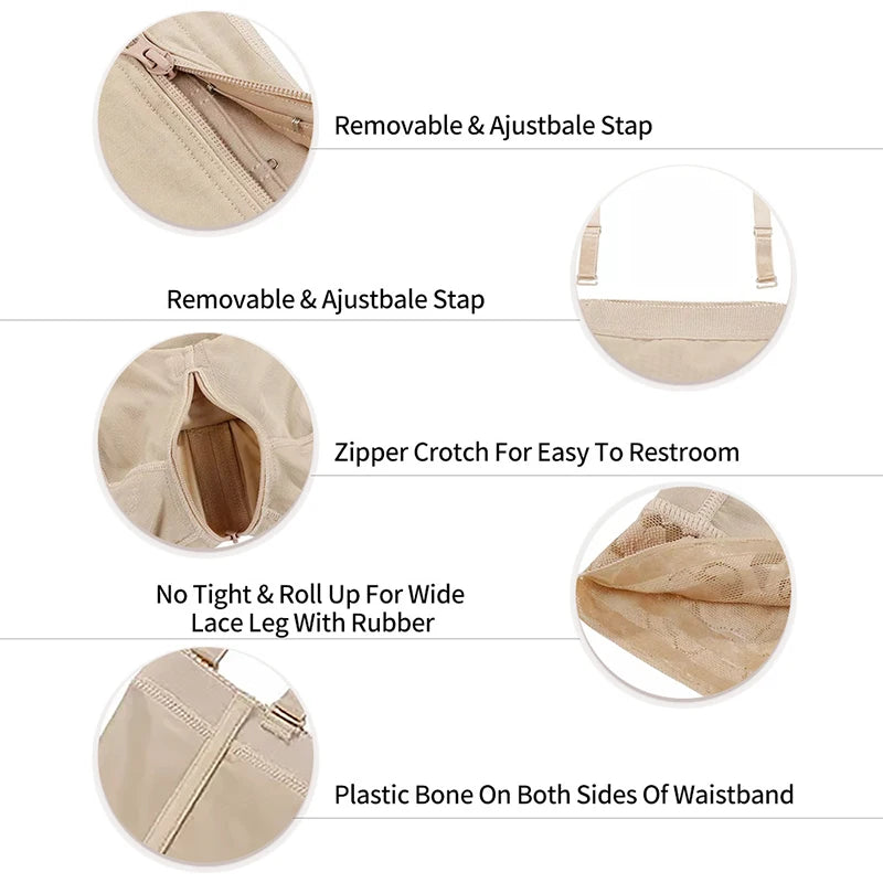 AfruliA High Compression Bodysuits Shapewear Fajas Colombianas Corrective Girdles Tummy Control Panties BBL Slimming Body Shaper