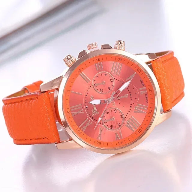 Womens Watches Brand Sport Style Fashion Ladies Watch Leather Watch Men Girls Female Quartz Wristwatches Montre Femme