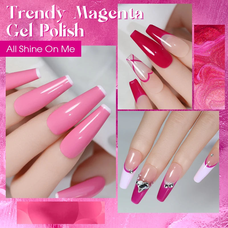 Arte Clavo 15ml Rose Red Pink Color Gel Nail Polish Autumn Winter Hot Sale Long Lasting Soak Off For Manicure Nail Art Gel