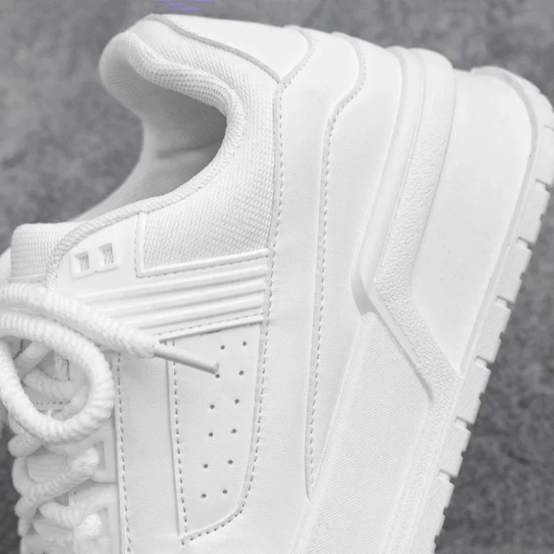 Fashion Versatile White Men Sport Shoes Platform Thick Sole Casual Sneakers  Breathable Lightweight Running Shoes Tennis Shoes
