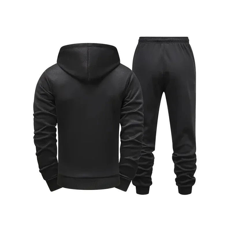 2025 New Arrival Men's Bushido Print Hoodie Sweatpants High Quality Male Outdoor Casual Sport Jogging Suit Motorcycle Zip Outfit